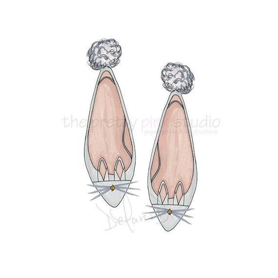 570x570 fashion illustration bunny drawing rabbit art print cute etsy - Spade Drawing