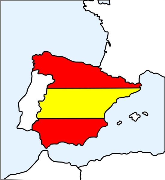 549x600 Spain - Spain Map Drawing