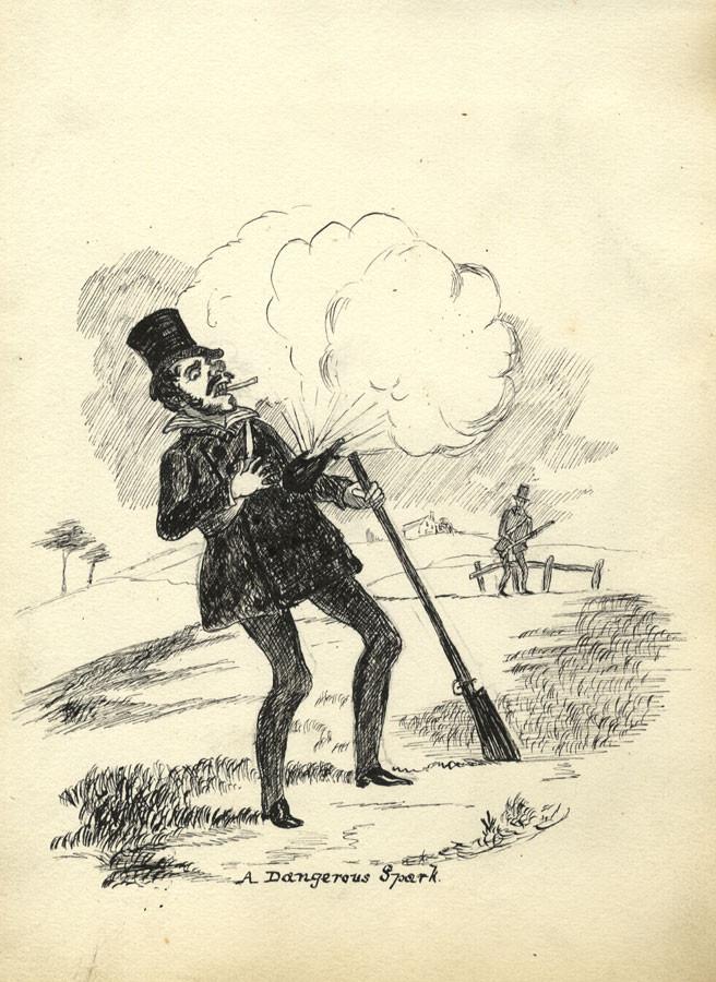 656x900 victorian century pen ink cartoon drawing, a dangerous - Spark Drawing