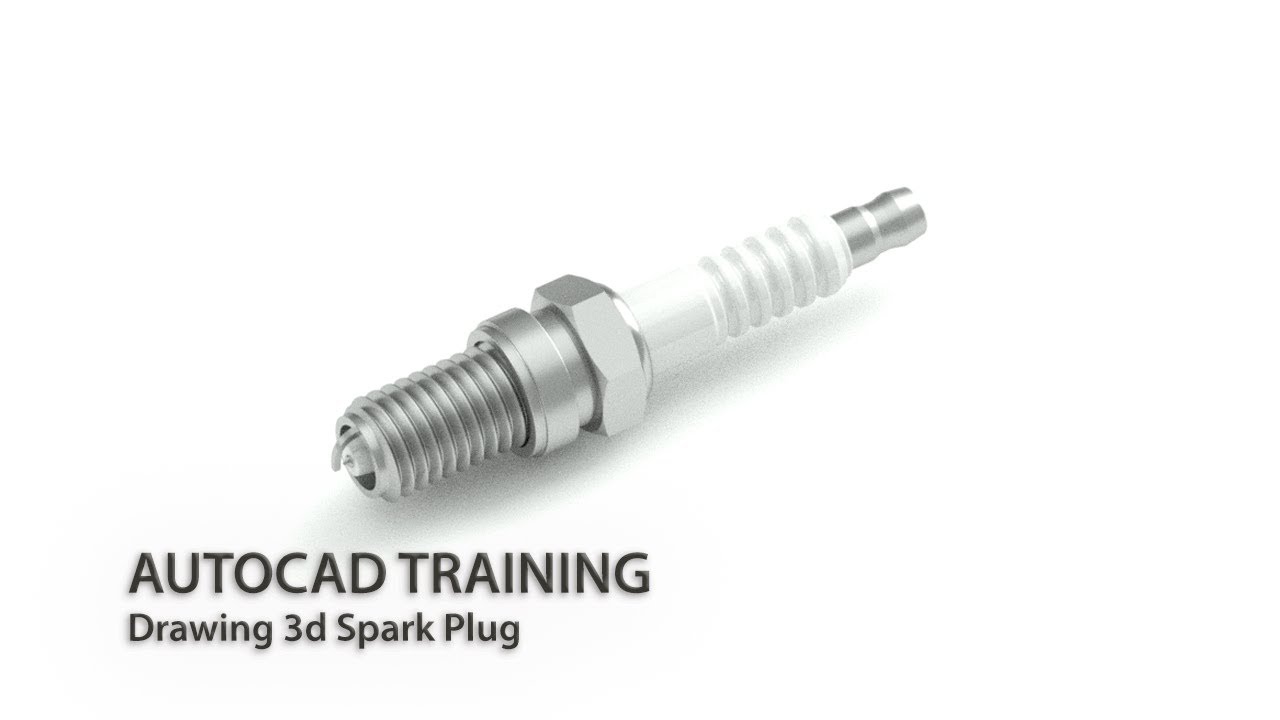 1280x720 Autocad Tutorial - Spark Plug Drawing
