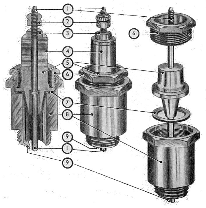707x712 Filemica Spark Plug - Spark Plug Drawing