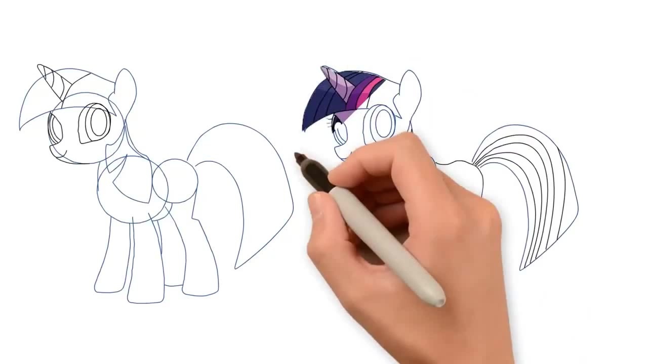 1280x720 How To Draw Twilight Sparkle, How To Draw My Little Pony - Sparkle Drawing