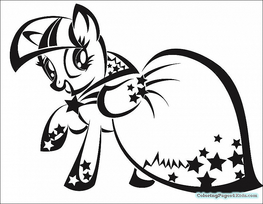 855x665 My Little Pony Princess Twilight Sparkle Coloring Pages Printable - Sparkle Drawing