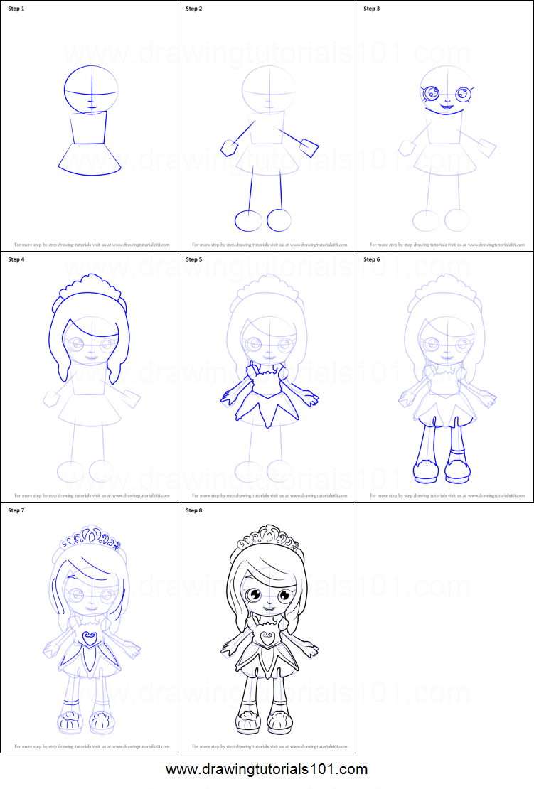 751x1110 How To Draw Tiara Sparkles From Shoppies Printable Step - Sparkles Drawing