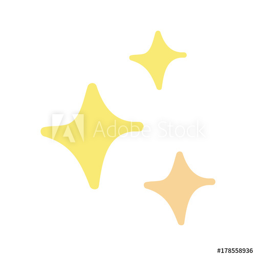 500x500 Cute Hand Drawn Doodle Sparkles In Yellow And Light Orange Vector - Sparkles Drawing