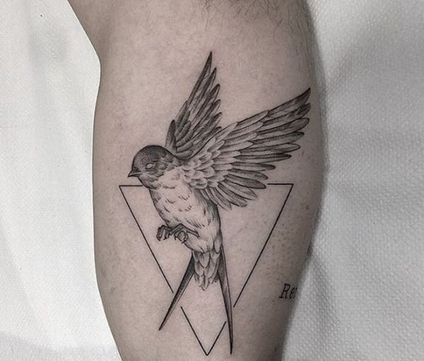 600x511 Cute Swallow Tattoo Designs To Try For Your Next Tattoo - Sparrow Drawing Tattoo