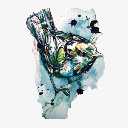 502x502 Sparrow Line Drawing Creative Image, Birds, Sparrow, Freehand Line - Sparrow Line Drawing