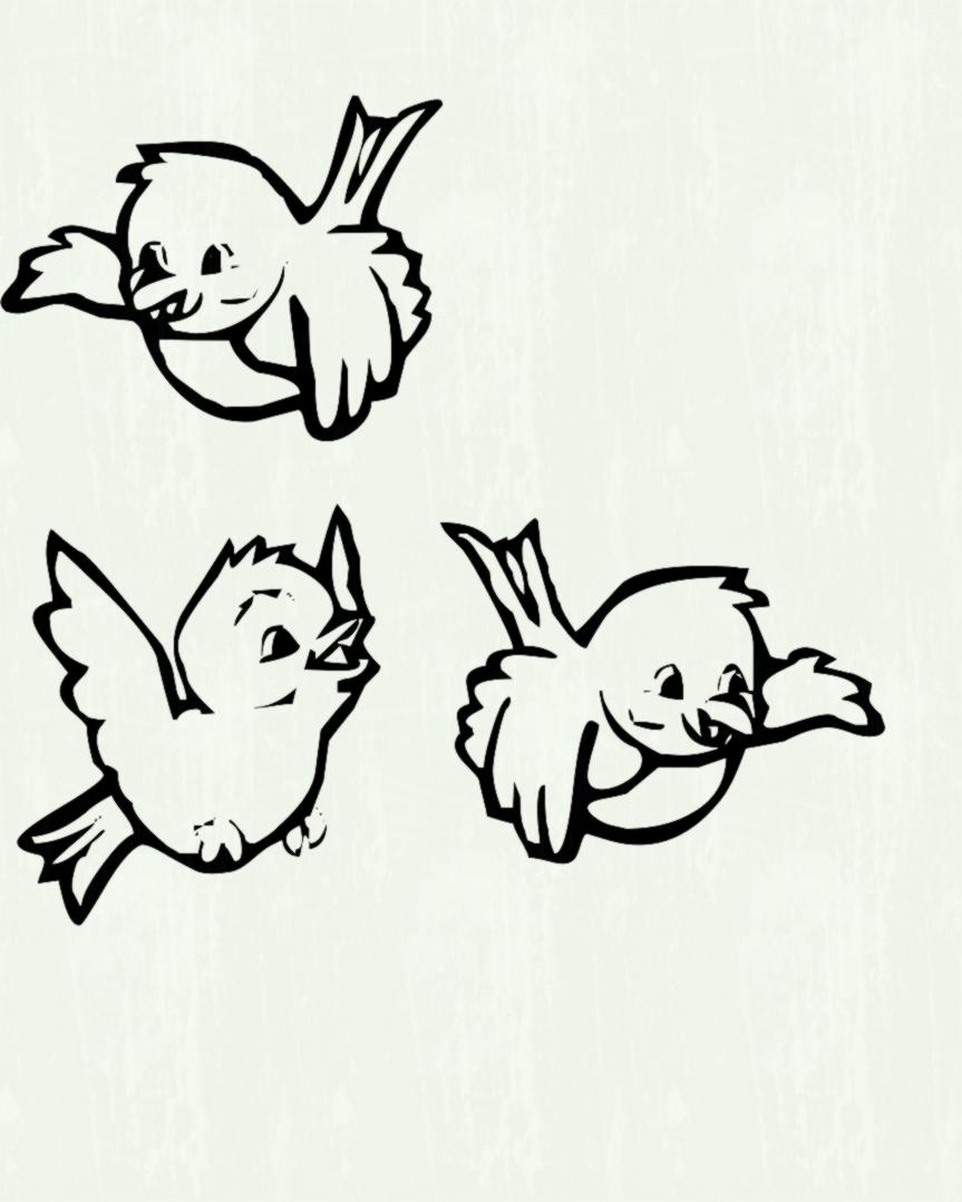 863x1079 Sparrow Line Drawing - Sparrow Line Drawing