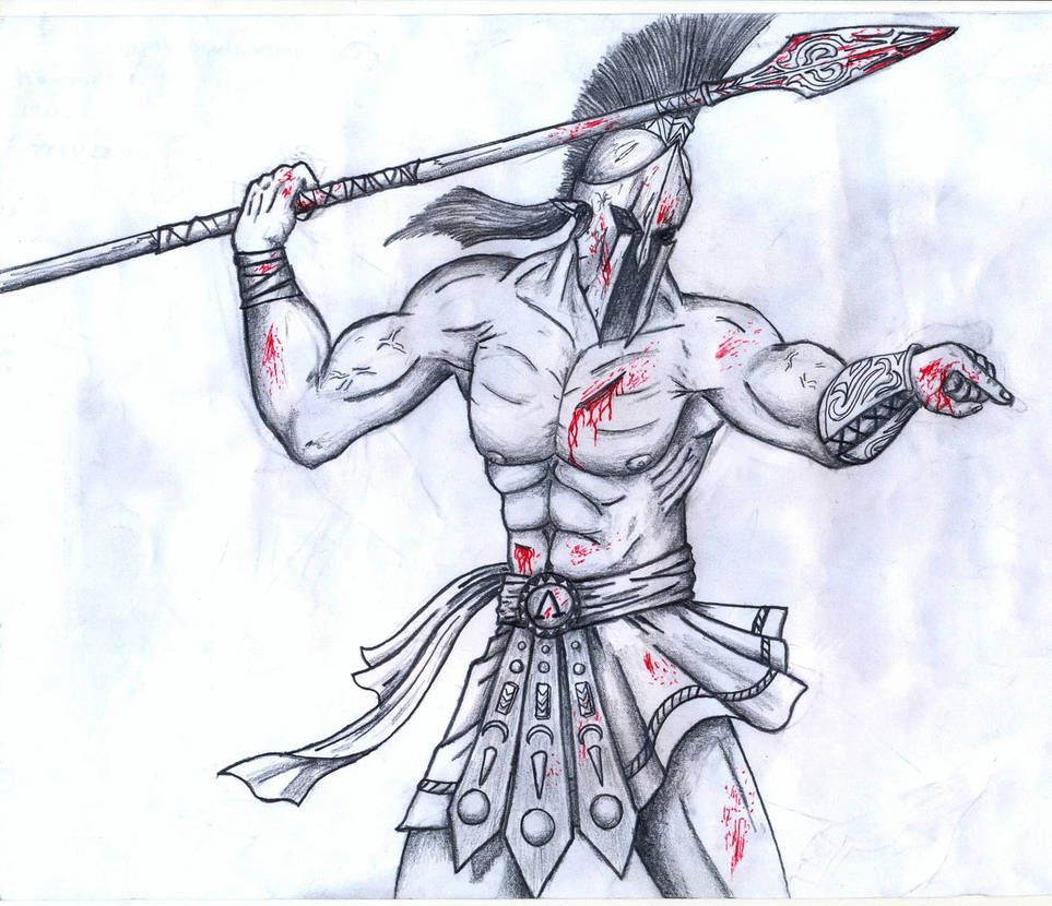 Spartan Warrior Drawing - Spartan Drawing. 