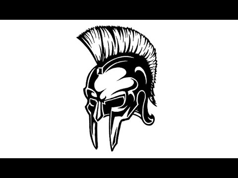 480x360 Drawing Spartan Warrior Helmet - Spartan Drawing