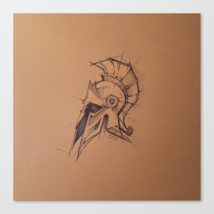 Spartan Helmet Drawing at PaintingValley.com | Explore collection of ...