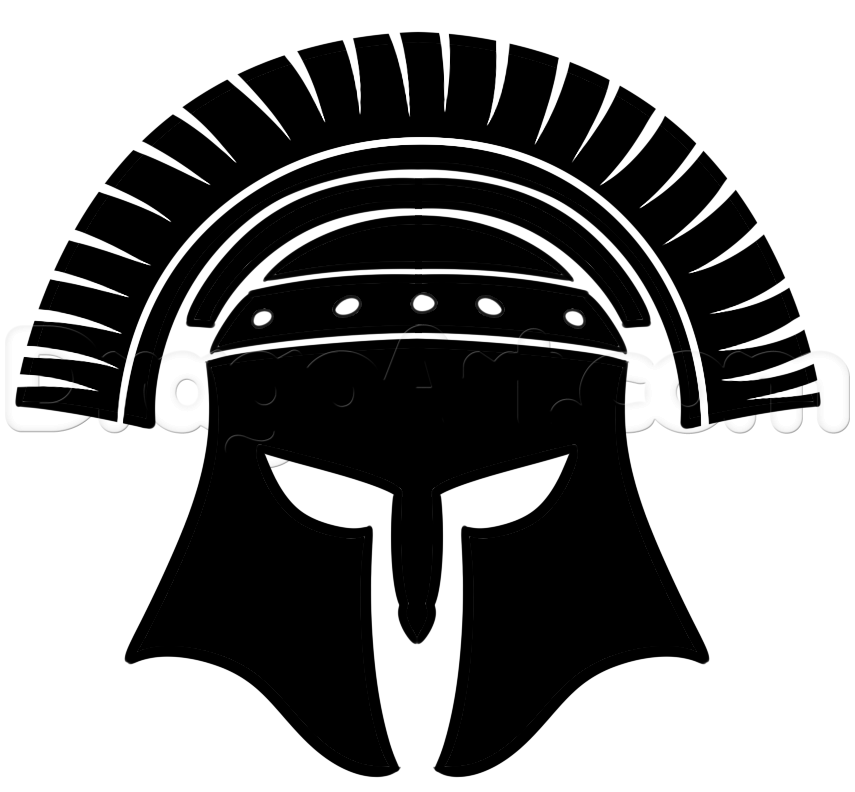 855x792 tribal spartan drawing tutorial, step - Spartan Helmet Drawing
