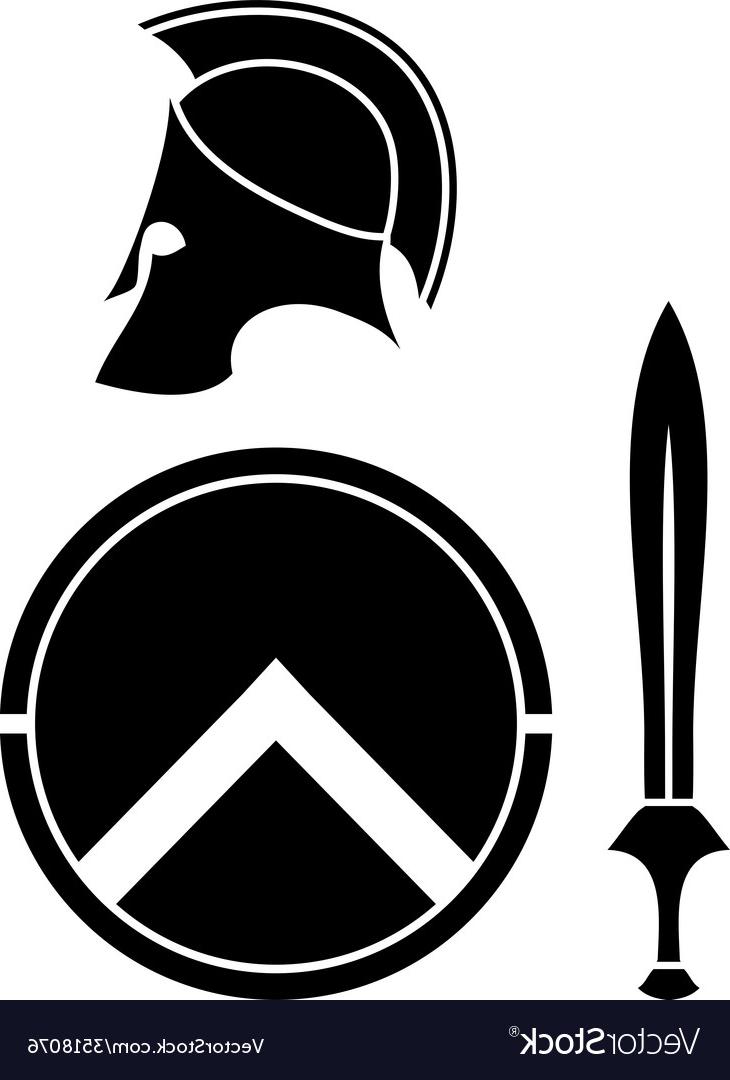 Спартанский шлем с мечами