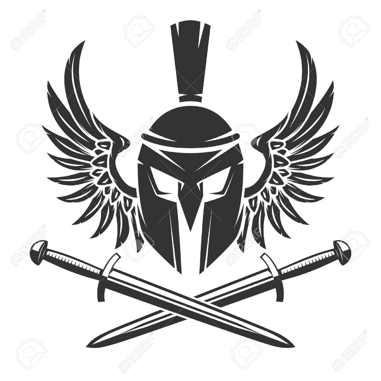 1300x1300 sword drawing spartan for free download - Spartan Shield Drawing