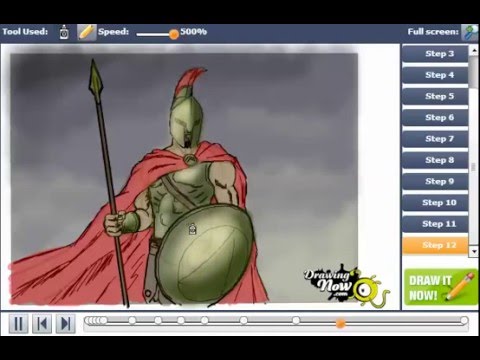 480x360 How To Draw A Spartan Warrior - Spartan Soldier Drawing
