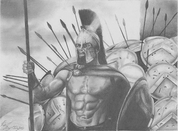 350x257 Spartan Army Soldiers Lesson For Kids - Spartan Soldier Drawing