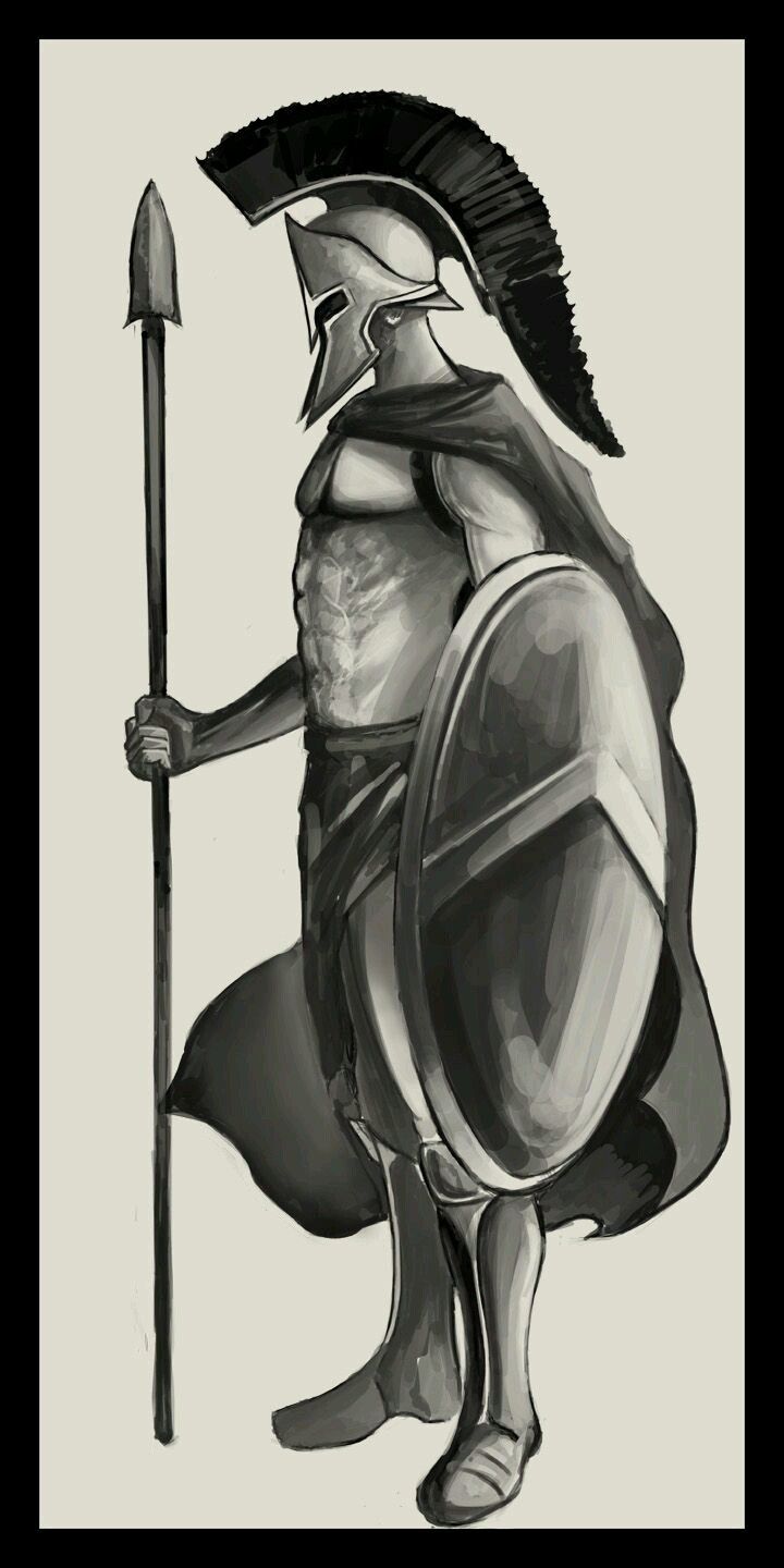 720x1440 spartan warrior drawing at com free for personal us on michigan - Spartan Soldier Drawing