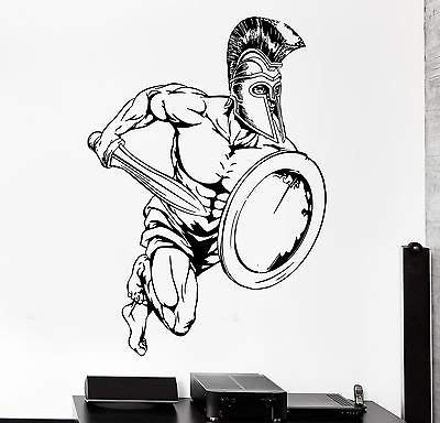400x384 wall sticker sport sparta spartan soldier gladiator - Spartan Soldier Drawing