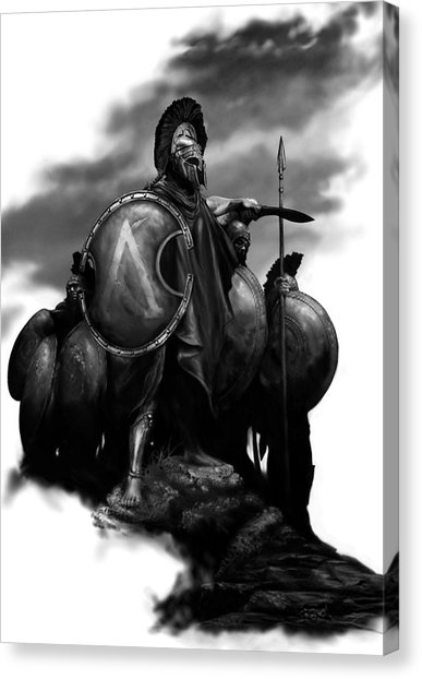 387x622 Spartan Warrior Canvas Prints Fine Art America - Spartan Warrior Drawing