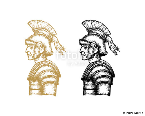 500x400 Spartan Warrior Hand Drawing Vector Stock Image And Royalty Free - Spartan Warrior Drawing