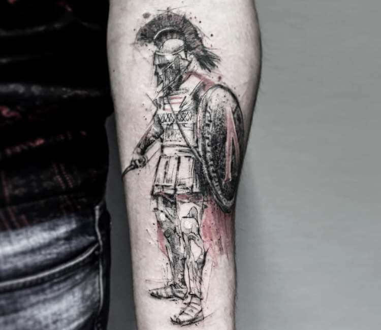 750x650 Spartan Warrior Tattoo - Spartan Warrior Drawing