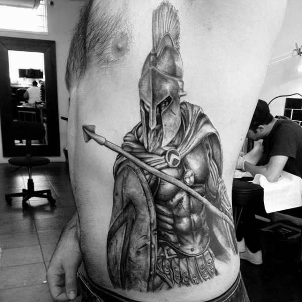 600x600 spear tattoo designs for men - Spartan Warrior Drawing