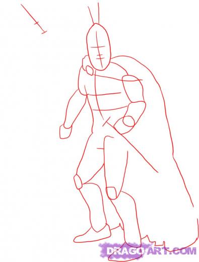 395x520 Step How To Draw A Spartan Warrior - Spartan Warrior Drawing