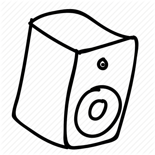 512x512 doodle, drawing, electronics, gadget, hand drawn, music, speaker icon - Speaker Drawing