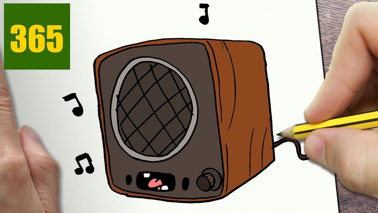 1280x720 how to draw a speaker cute, easy step - Speaker Drawing