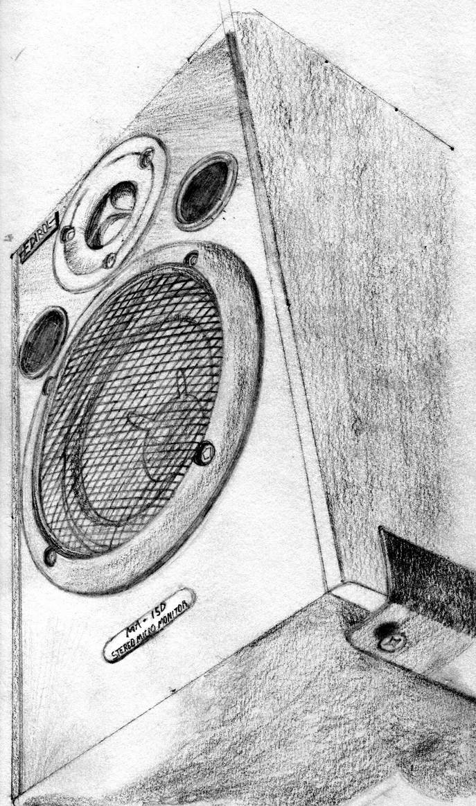 687x1163 mounted speaker - Speaker Drawing
