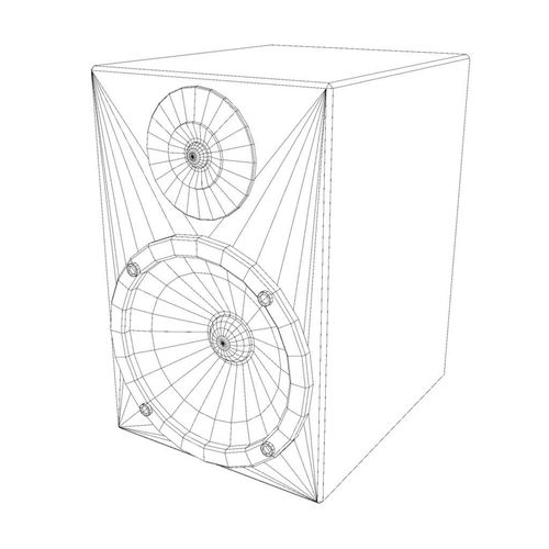 500x500 studiophile speaker model cgtrader - Speaker Drawing