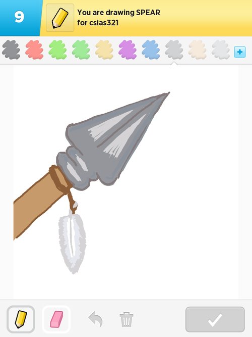 500x667 spear drawings - Spear Drawing