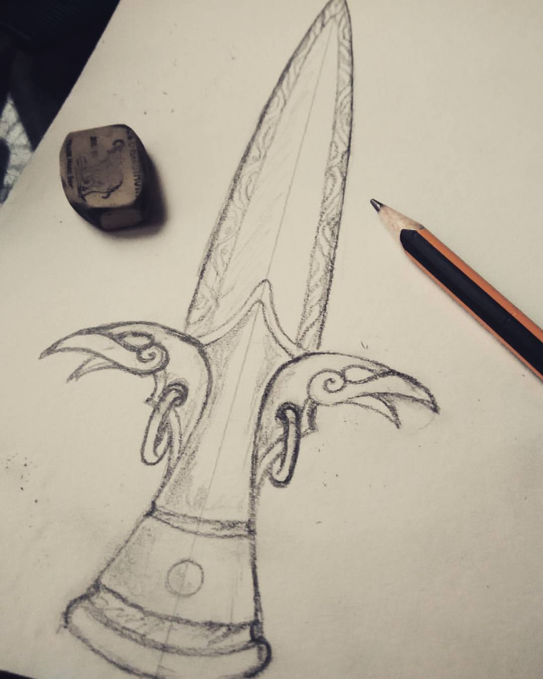 1080x1350 the raven from the north spear drawing - Spear Drawing