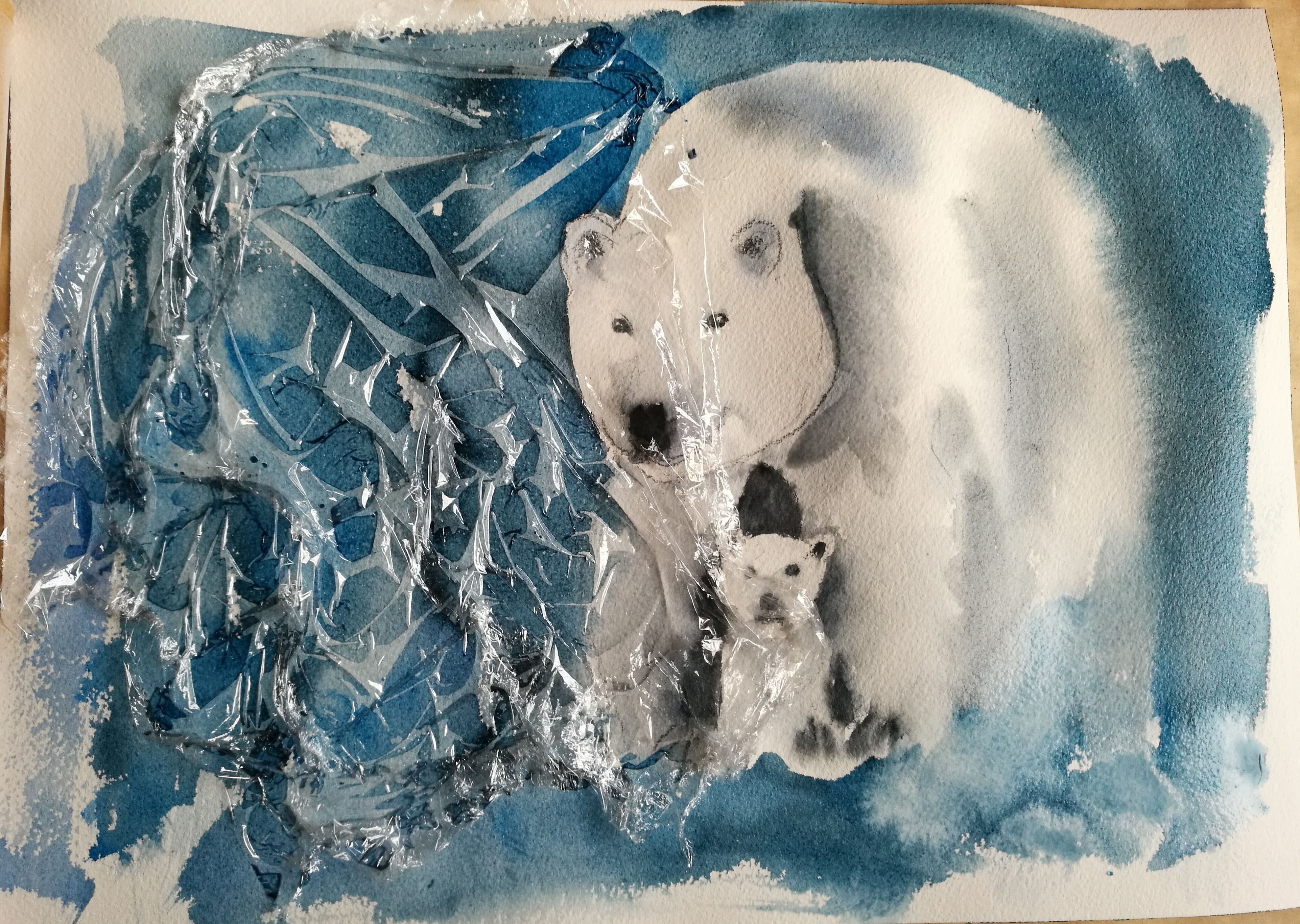 3845x2734 North Pole Family Quick Drawing With Two Very Simple Techniques - Special Effects Drawing