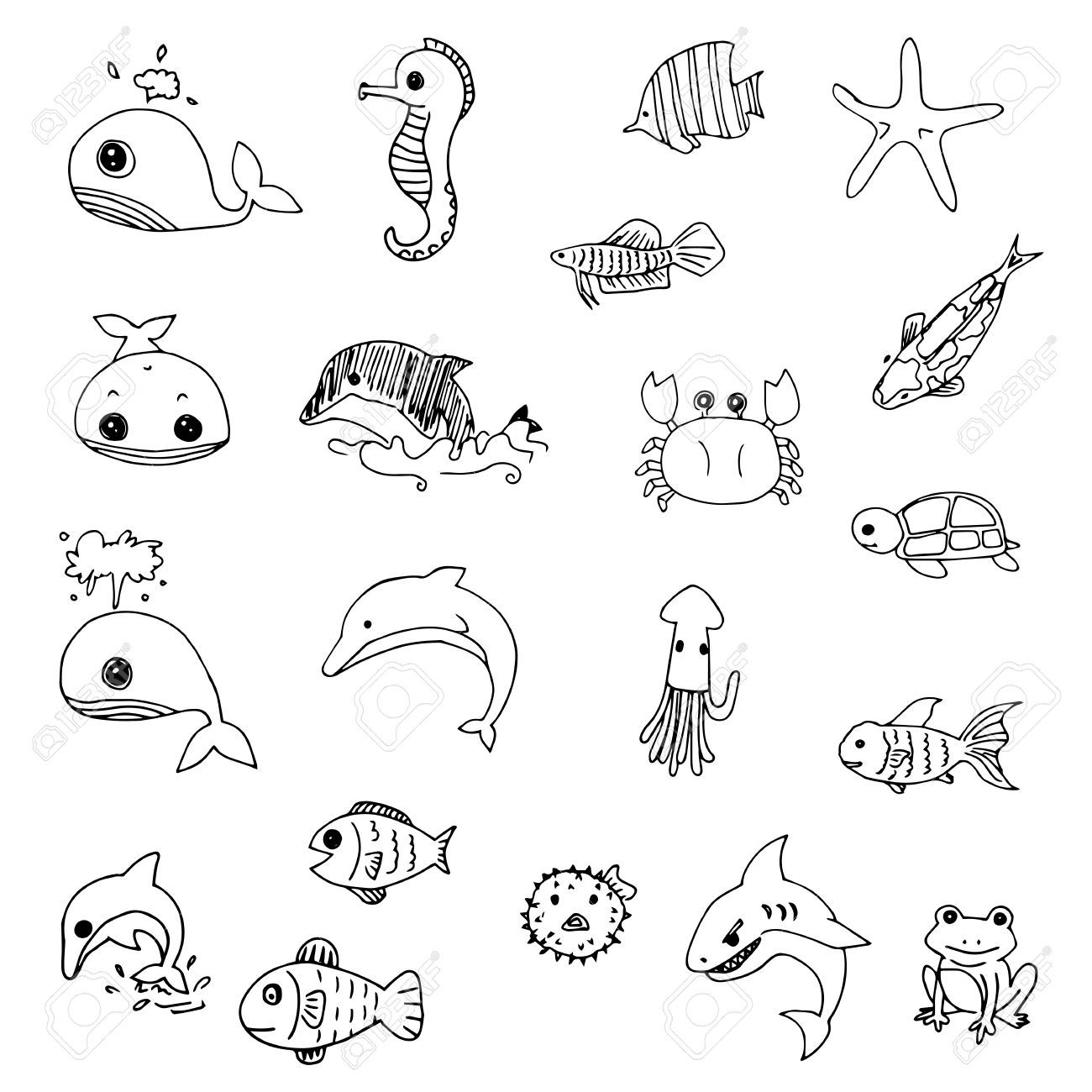 1300x1300 Underwater Drawing Species For Free Download - Species Drawing