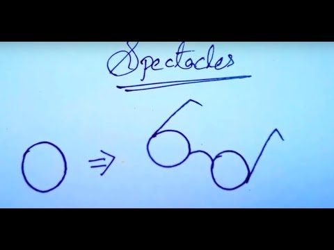 480x360 how to draw spectacles with number zero i how to draw gagools - Specs Drawing