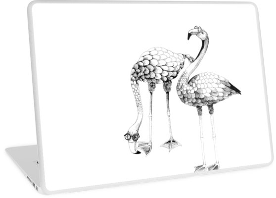 558x400 flamingo spectacles drawing laptop skins - Spectacles Drawing