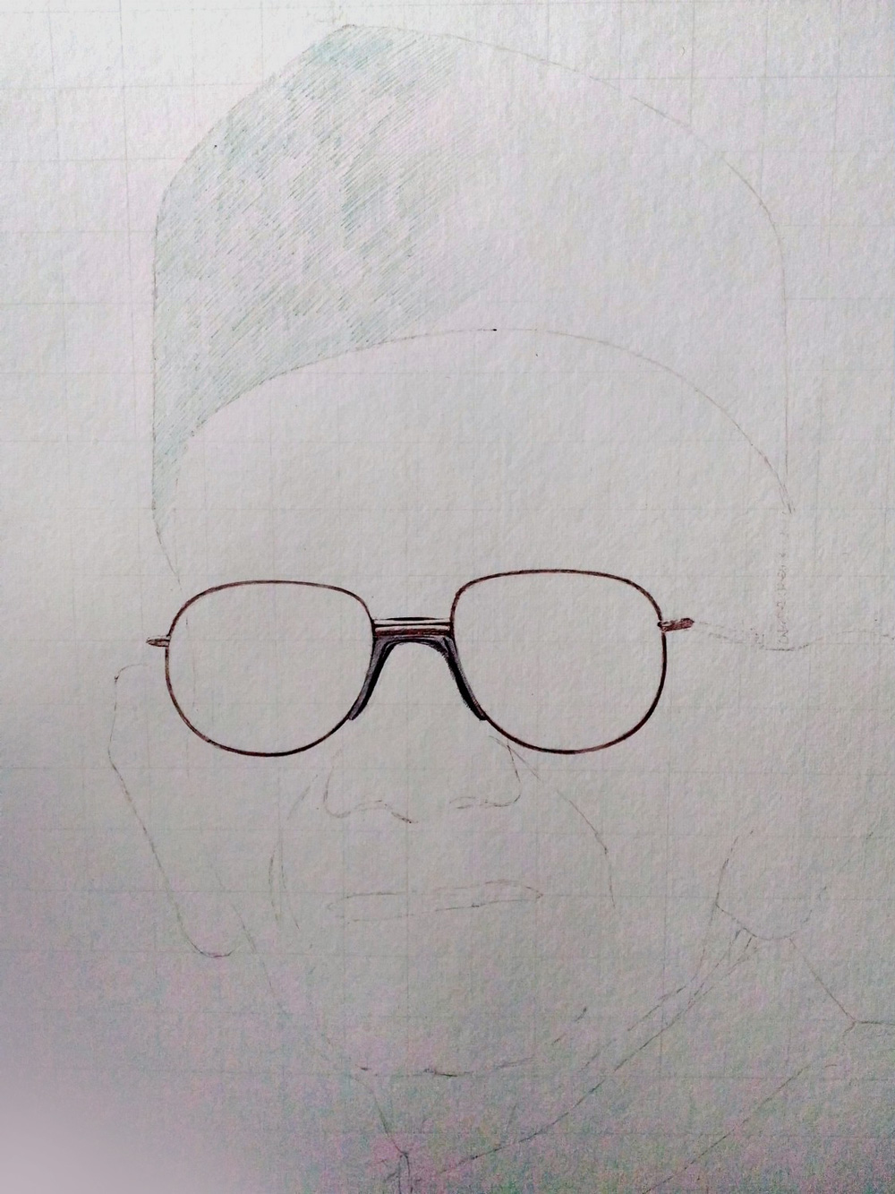 1000x1333 how to draw realistic portraits in ballpoint pen - Spectacles Drawing