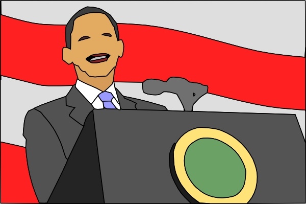 600x399 president giving speech clip art free vector in open office - Speech Drawing