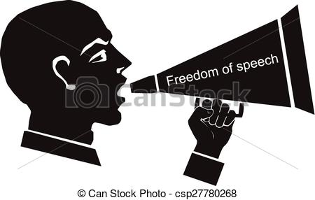 450x286 Computer Drawing, Vector, Linear, Silhouette Face Profile - Speech Drawing