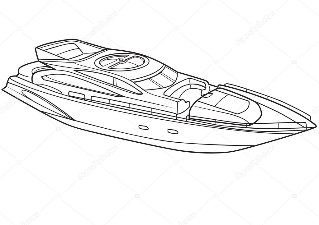 Speed Boat Drawing Easy : Boat Speed Drawing Police Coloring Pages Kids ...