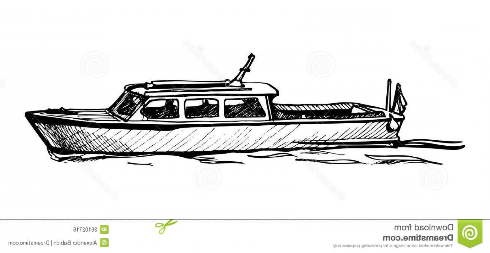 1560x806 Royalty Free Stock Photo Motor Boat Vector Drawing Stylized As - Speed Boat Drawing