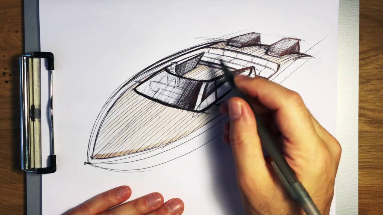 1280x720 sketching a speed boat using arcs in perspective - Speed Boat Drawing