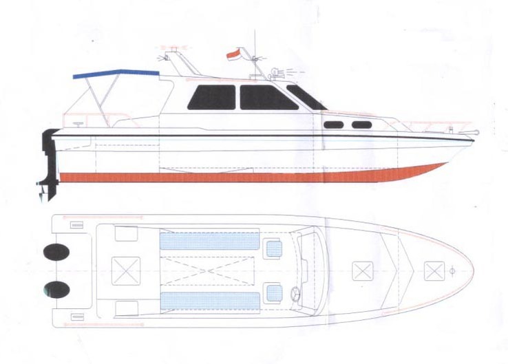 738x529 drawn yacht speed boat - Speed Boat Drawing