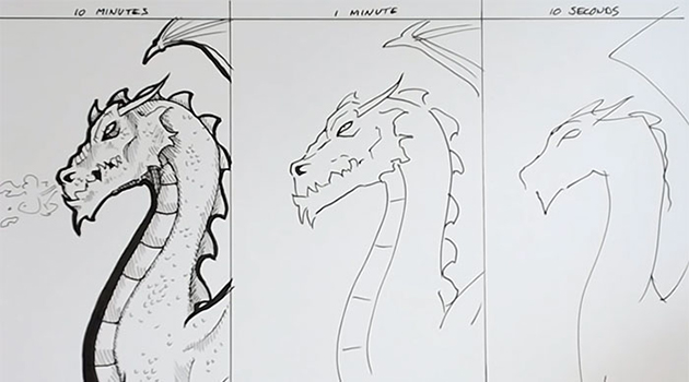 630x350 speed drawing challenge asks artists to sketch in mins, min - Speed Drawing