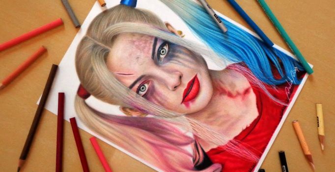 682x351 speed drawing harley quinn - Speed Drawing