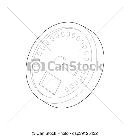 450x470 speedometer icon, outline style speedometer icon in outline - Speedometer Drawing