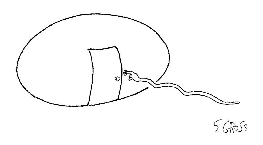 900x497 A Sperm With A Pointed Finger At Its Head Presses Drawing - Sperm Drawing