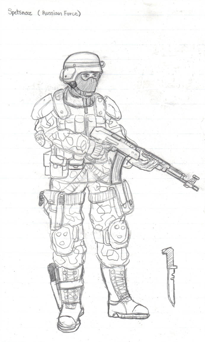 692x1155 Old Spetsnaz - Spetsnaz Drawing