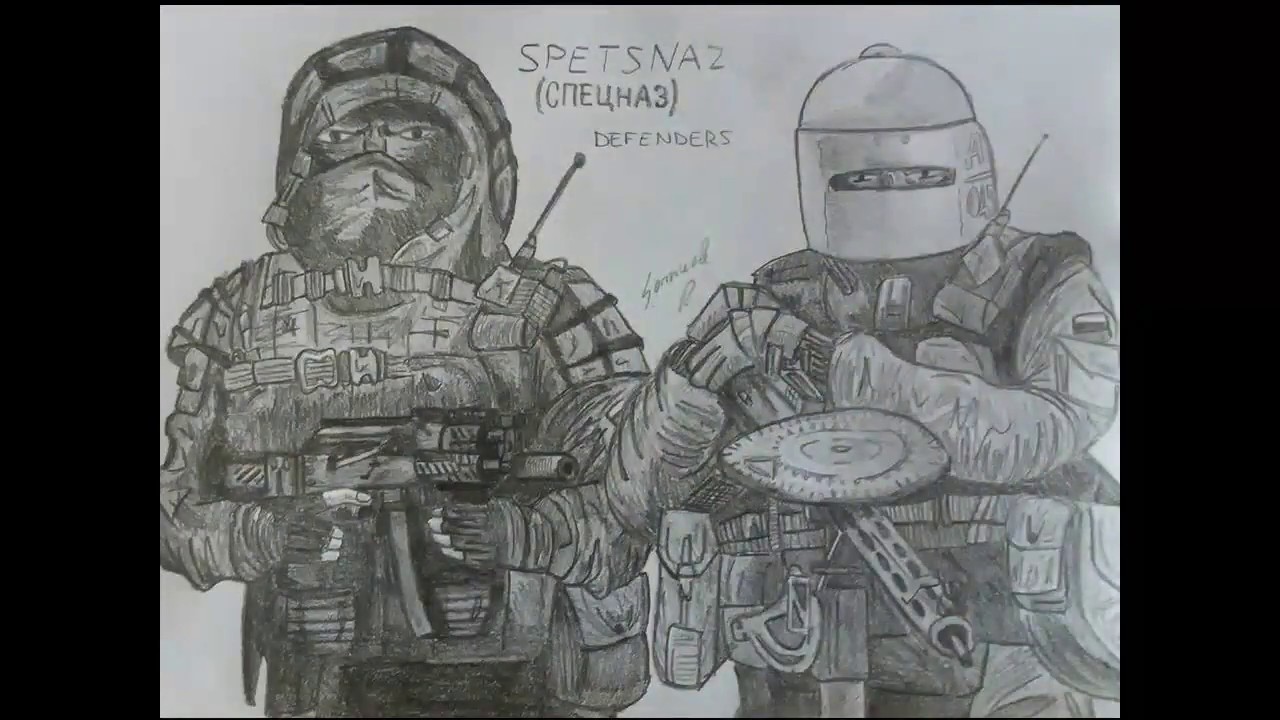 1280x720 Speed Draw Spetsnaz Defenders - Spetsnaz Drawing